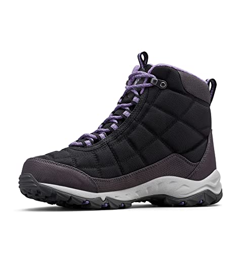 Columbia Firecamp Boot wasserdichte Schneestiefel für Damen, Schwarz (Black x Plum Purple), 38 EU, 38 EU von Columbia