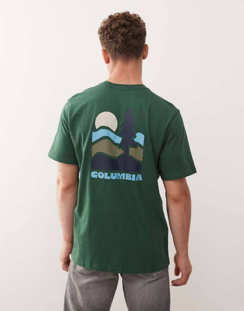Columbia - Explorers Canyon - T-Shirt in Grün mit Rückenprint von Columbia