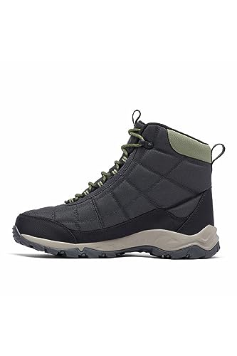 Columbia Firecamp Boot wasserdichte Schneestiefel für Herren, Grau (Dark Grey x Hiker Green), 43 EU von Columbia