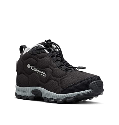 Columbia Firecamp Mid 2 WP wasserdichte Wanderstiefel für Kinder, Schwarz (Black x Monument C), 25 EU von Columbia