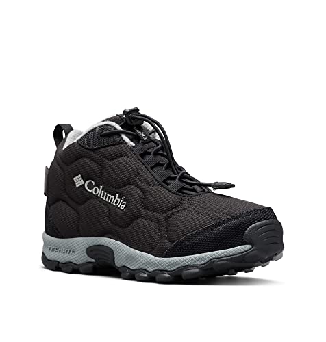 Columbia Firecamp Mid 2 WP wasserdichte Wanderstiefel für Kinder, Schwarz (Black x Monument C), 26 EU von Columbia