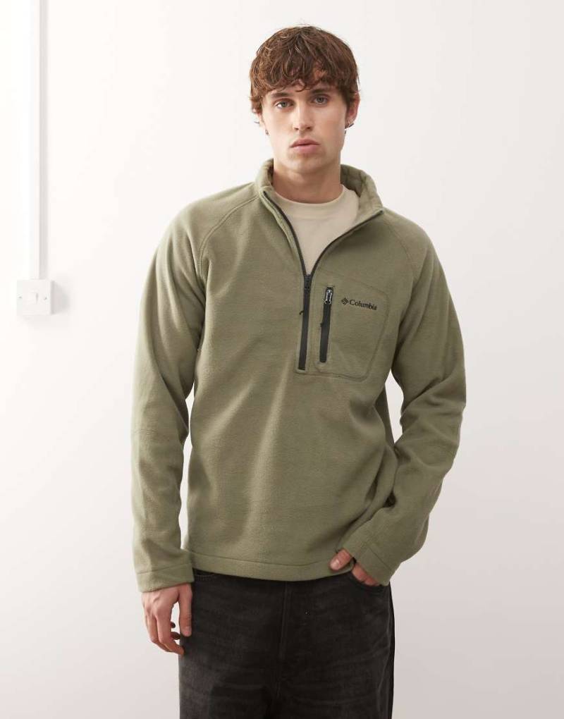 Columbia - Fast Trek III - Fleecejacke in Grün mit kurzem Reißverschluss von Columbia