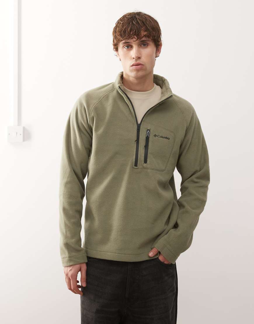 Columbia - Fast Trek III - Fleecejacke in Grün mit kurzem Reißverschluss von Columbia