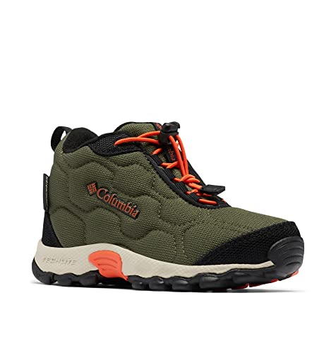 Columbia Firecamp Mid 2 WP wasserdichte Wanderstiefel für Kinder, Grün (Nori x Red Quartz C), 31 EU von Columbia