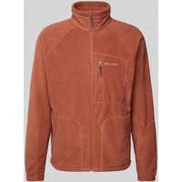 COLUMBIA Fleecejacke mit Label-Stitching Modell 'Fast Trek' in Rostrot, Größe S von Columbia