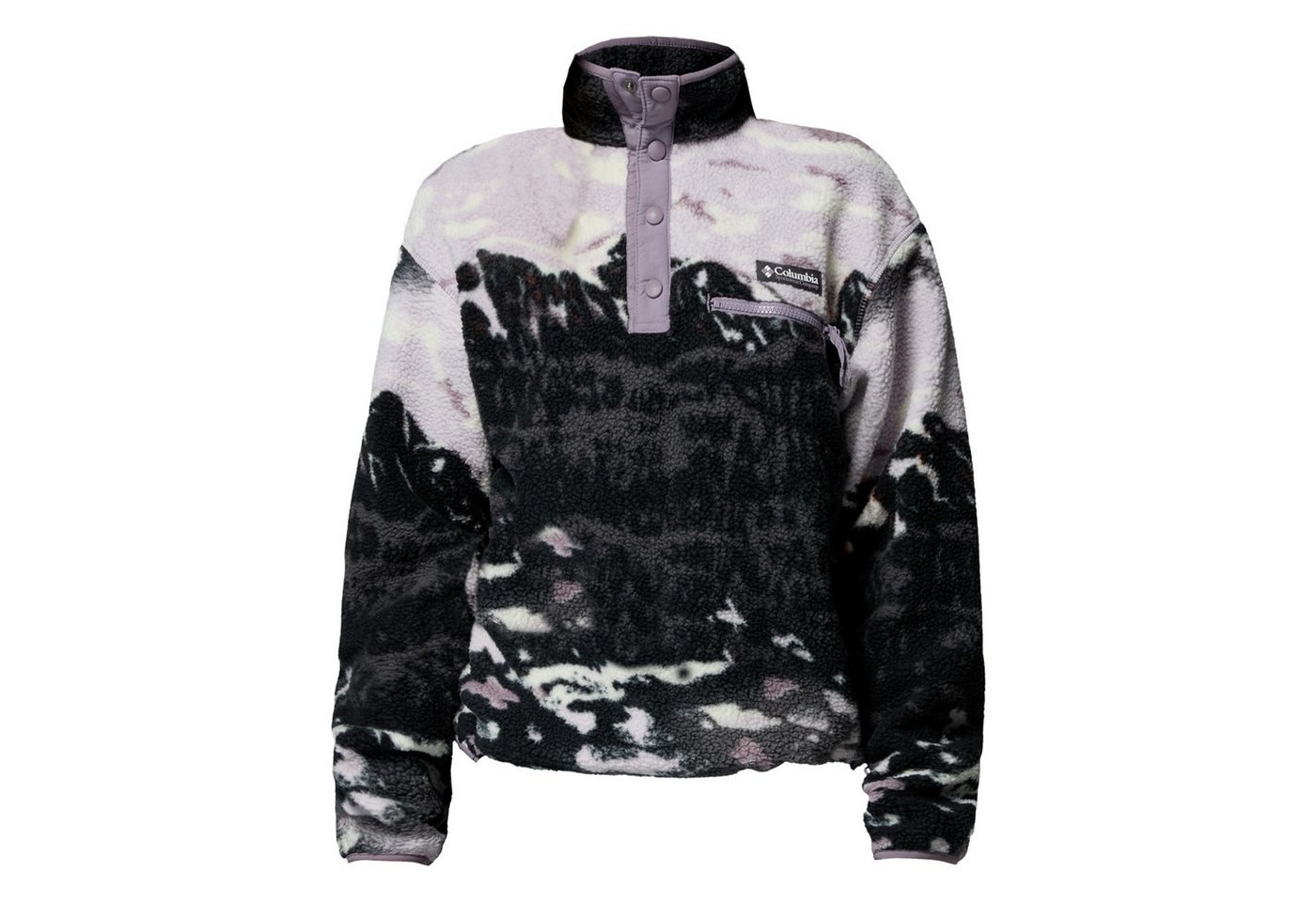 Columbia Fleecepullover Helvetia™ II Printed Cropped Half Snap mit Brusttasche und Knopfleiste von Columbia