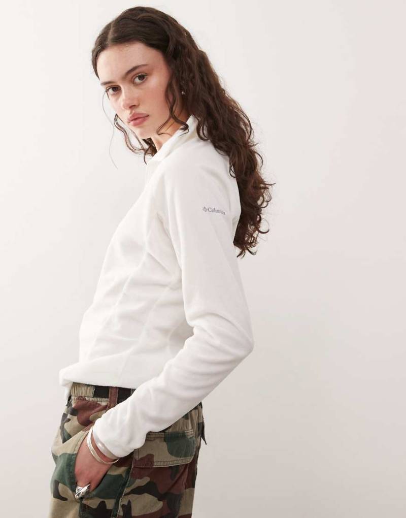 Columbia - Glacial IV - Fleece-Oberteil in Creme mit halblangem Reißverschluss-Weiß von Columbia