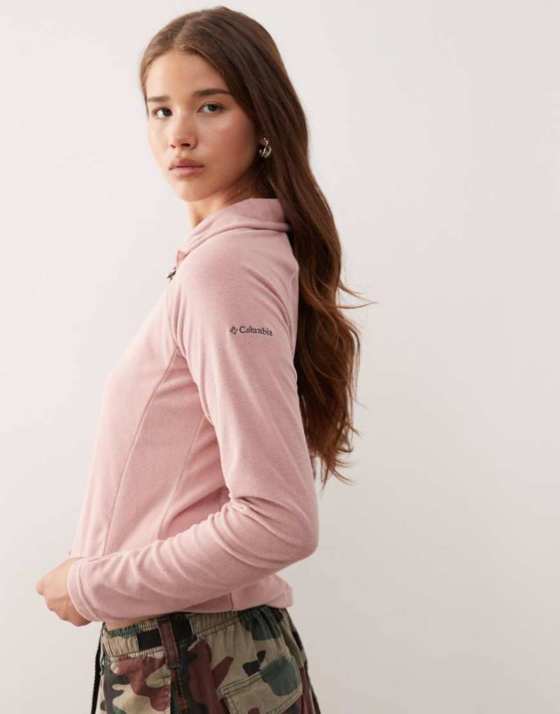 Columbia - Glacial IV - Fleece-Sweatshirt in Rosa mit kurzem Reißverschluss von Columbia