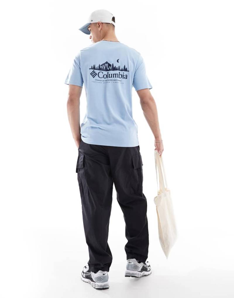 Columbia - Hageman - T-Shirt in Blau mit Grafikprint von Columbia