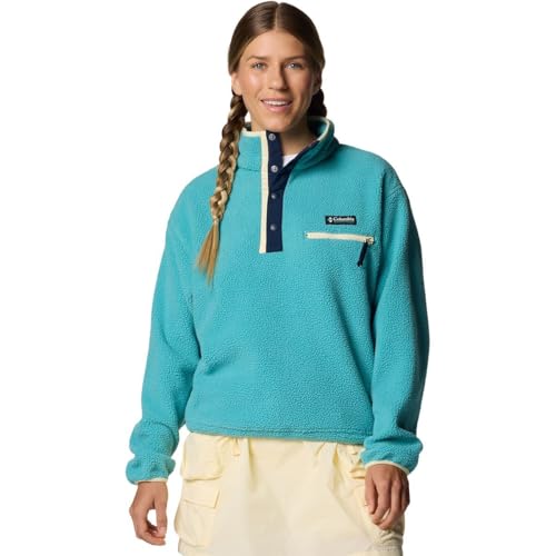 Columbia Helvetia II Cropped Half Snap Fleec Teal - S von Columbia