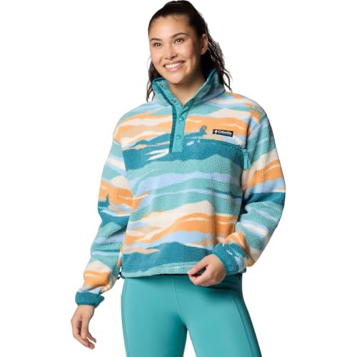 Columbia Helvetia II Printed Cropped Half Sn Teal Rogue Valley - S von Columbia