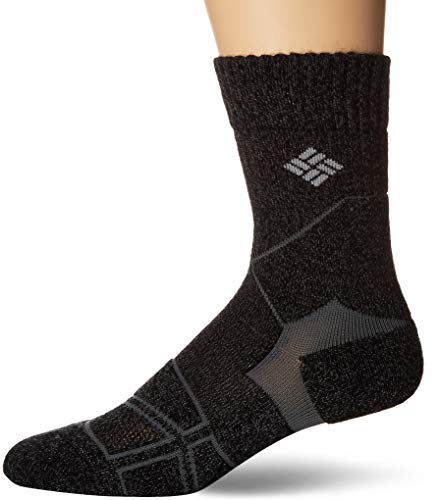 Columbia Herren 1 Pack Premium Hiking Crew Wandersocken, Anthrazit, 37.5-46 EU von Columbia
