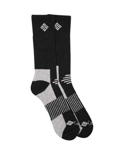 Columbia Herren 2er-Pack Wollsocken Lässige Socke, Schwarz, 37.5-46 EU von Columbia