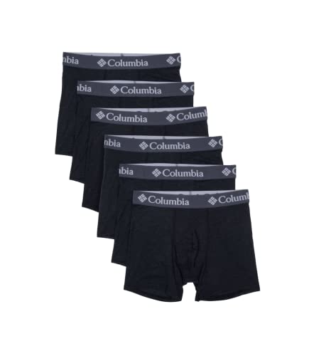 Columbia Herren 6er-Pack Performance-Boxershorts Retroshorts, Schwarz, X-Large von Columbia