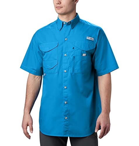 Columbia Herren Bonehead Kurzärmliges Shirt Wanderhemd, Blau (Compass Blue), X-Large von Columbia