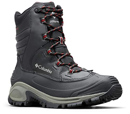 Columbia Herren Bugaboot III Schneestiefel, Schwarz/Hellrot, 40 EU von Columbia