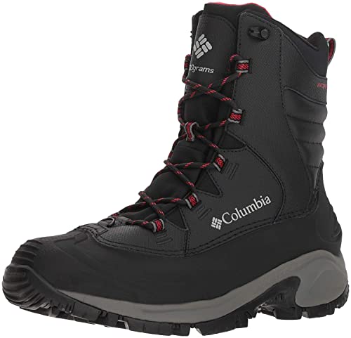 Columbia Herren Bugaboot III Schneestiefel, Schwarz/Hellrot, 46 EU Weit von Columbia