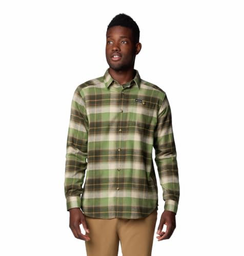 Columbia Herren Cornell Woods Flanellhemd mit Langen Ärmeln Langarmshirt, Stone Green Classic Multi Tartan, L von Columbia