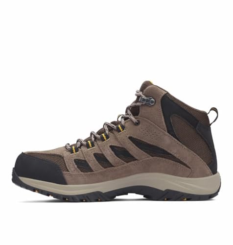 Columbia Crestwood Mid WP wasserdichte Wanderstiefel für Herren, Braun (Cordovan x Squash), 50 EU von Columbia