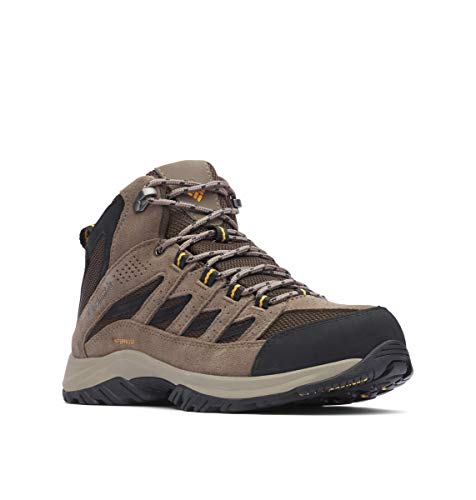 Columbia Crestwood Mid WP wasserdichte Wanderstiefel für Herren, Braun (Cordovan x Squash), 44 EU von Columbia