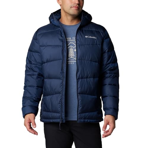 Columbia Men's Fivemile Butte II Hooded Jacket Pufferjacke mit Kapuze, Collegiate Navy, M von Columbia