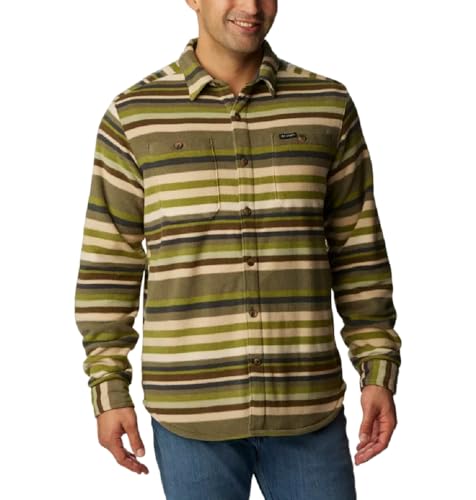 Columbia Herren Flare Gun Fleece-Over-Shirt Polo-Pullover, grün, M von Columbia