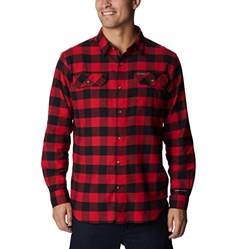 Columbia Herren Flare Gun Stretch Flanell Wanderhemd, Mountain Red Twill Buffalo Check, Large von Columbia