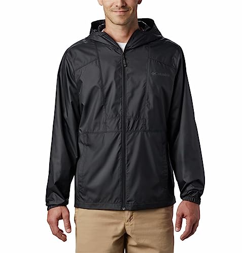 Columbia Herren Flashback Windbreaker, wasserabweisend Jacke, Schwarz/Schwarz, Large von Columbia