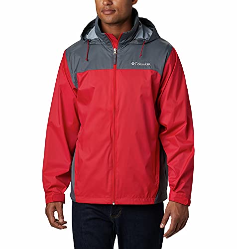 Columbia Herren-Regenjacke Glennaker Lake, Berg-Rot/Grafit, Größe XXL von Columbia