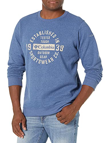 Columbia Herren Hart Mountain Graphic Crew Fleece-Jacke, Night Tide Heather Tough, X-Groß von Columbia