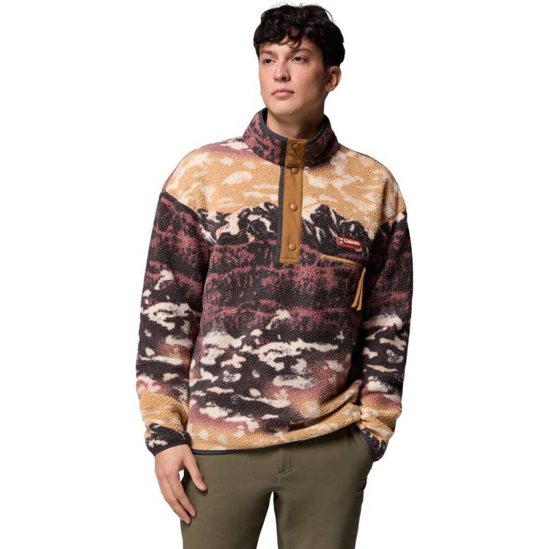 Columbia Herren Helvetia II Printed Half Snap Fleece Pullover camel brown sisters L von Columbia