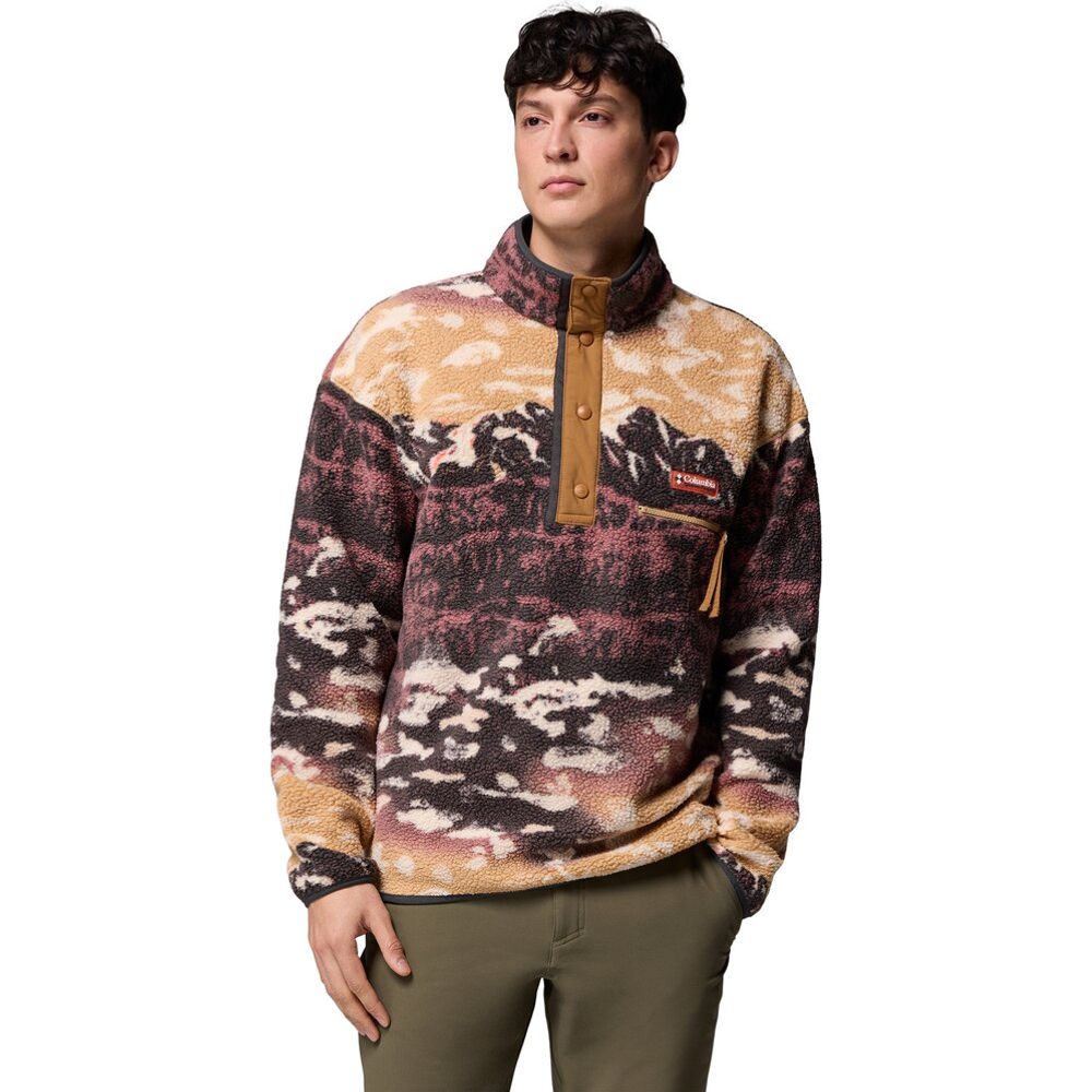 Columbia Herren Helvetia II Printed Half Snap Fleece Pullover camel brown sisters S von Columbia