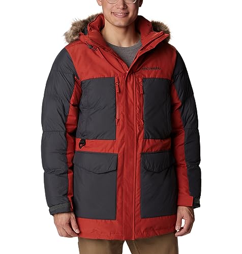 Columbia Herren Marquam Peak Fusion Parka, Orange/Abendrot im Zickzackmuster (Sunset Chevron), 5X von Columbia