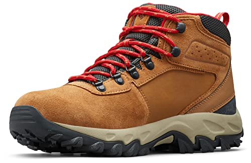 Columbia Newton Ridge Plus II Suede WP wasserdichte Wanderstiefel für Herren, Braun (Elk x Mountain Red), 44.5 EU von Columbia