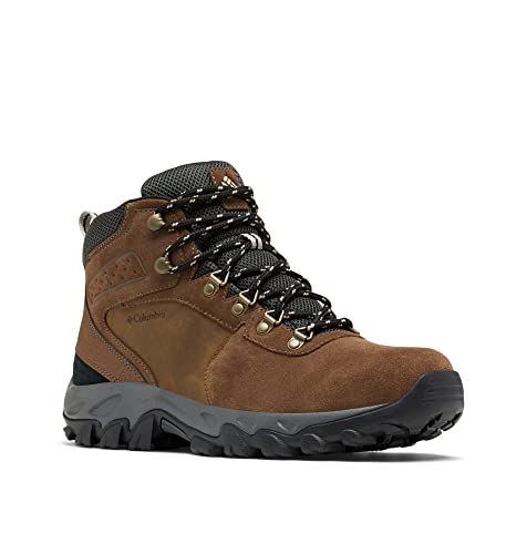 Columbia Newton Ridge Plus II Suede WP wasserdichte Wanderstiefel für Herren, Braun (Dark Brown x Dark Grey), 45 EU von Columbia