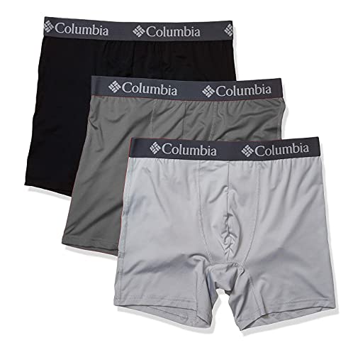 Columbia Herren Overall Mesh Boxershorts 3 Paar, Columbia Grey/City Grey/Black, Large von Columbia