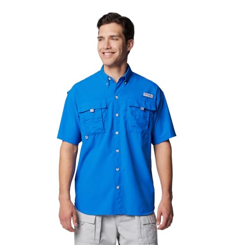 Columbia Herren PFG Bahama II Kurzarmshirt, Herren, Men's PFG Bahama™ II Short Sleeve Shirt, Lebhaftes Blau, XX-Large von Columbia