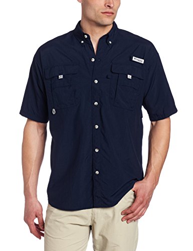 Columbia Herren PFG Bahama II Kurzarmshirt, Herren, Men's PFG Bahama™ II Short Sleeve Shirt, Collegiate Navy, Large von Columbia