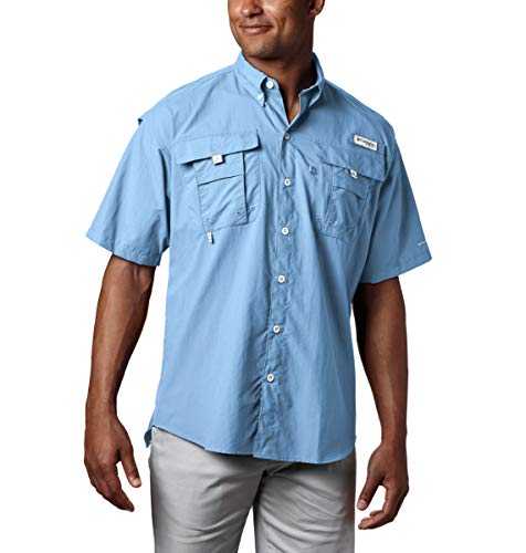 Columbia Herren UPF 30 PFG Angelshirt Bahama II Kurzarm-Shirt, Hell, blau, Large von Columbia