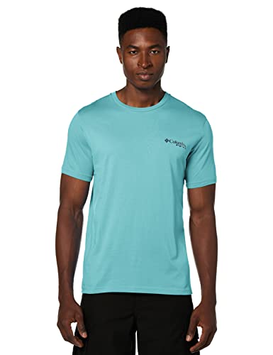 Columbia Bekleidung PFG-Grafik-T-Shirt für Herren, Hellblau (Gulfstream/Dreieck), Größe L von Columbia