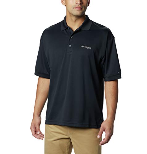 Columbia Herren PFG Perfect Cast Poloshirt, atmungsaktiv, UV-Schutz, Herren, Perfect Cast™ Polo Shirt, schwarz, 3X von Columbia