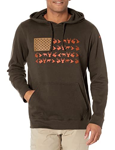 Columbia Herren PHG Flag II Hoodie Kapuzen-Sweatshirt, Córdovan/Blaze Big Game Flagge, XX-Large von Columbia