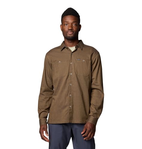 Columbia Herren Pitchstone Gewebtes Langarmshirt, Delta/Ancient Fossil, Größe XL von Columbia