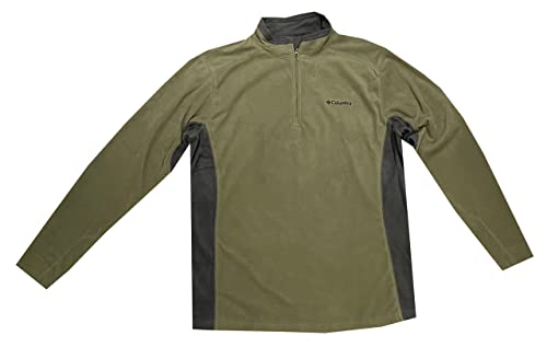 Columbia Pine Ridge Herren-Fleecepullover mit halbem Reißverschluss (Größe XXL, Olivgrün), Oliv/Blatt für mich (Leaf It to Me) von Columbia