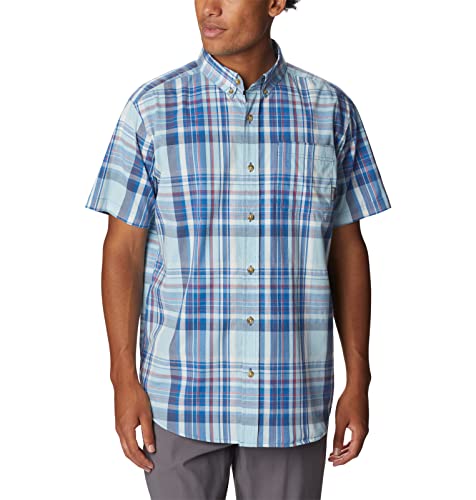 Columbia Herren Rapid Rivers II Kurzarm-Shirt Wanderhemd, Bright Indigo Multi Plaid, Large Tall von Columbia