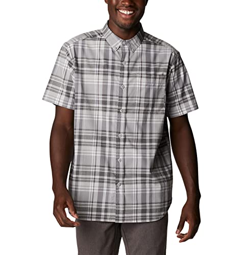 Columbia Herren Rapid Rivers II Short Sleeve Wander-Shirt, Grey Multi Madras, X-Large Hoch von Columbia