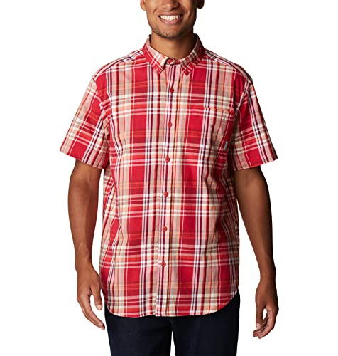 Columbia Herren Rapid Rivers II Short Sleeve Wander-Shirt, Mountain Red Multi Madras, Large von Columbia