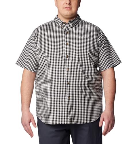 Columbia Herren Rapid Rivers Ii Kurzarm-Shirt Wandershirt, schwarzer Gingham, Large von Columbia