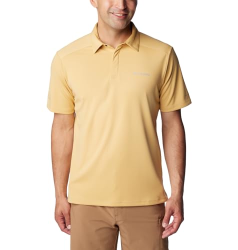 Columbia Herren Schwarzes Mesa-Poloshirt Polohemd, Hellkamel, L von Columbia