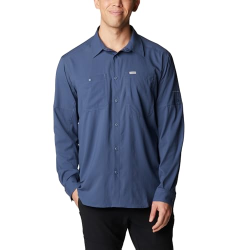 Columbia Herren Silver Ridge Utility Lite Long Sleeve Wander-Shirt, Dark Mountain, Klein von Columbia